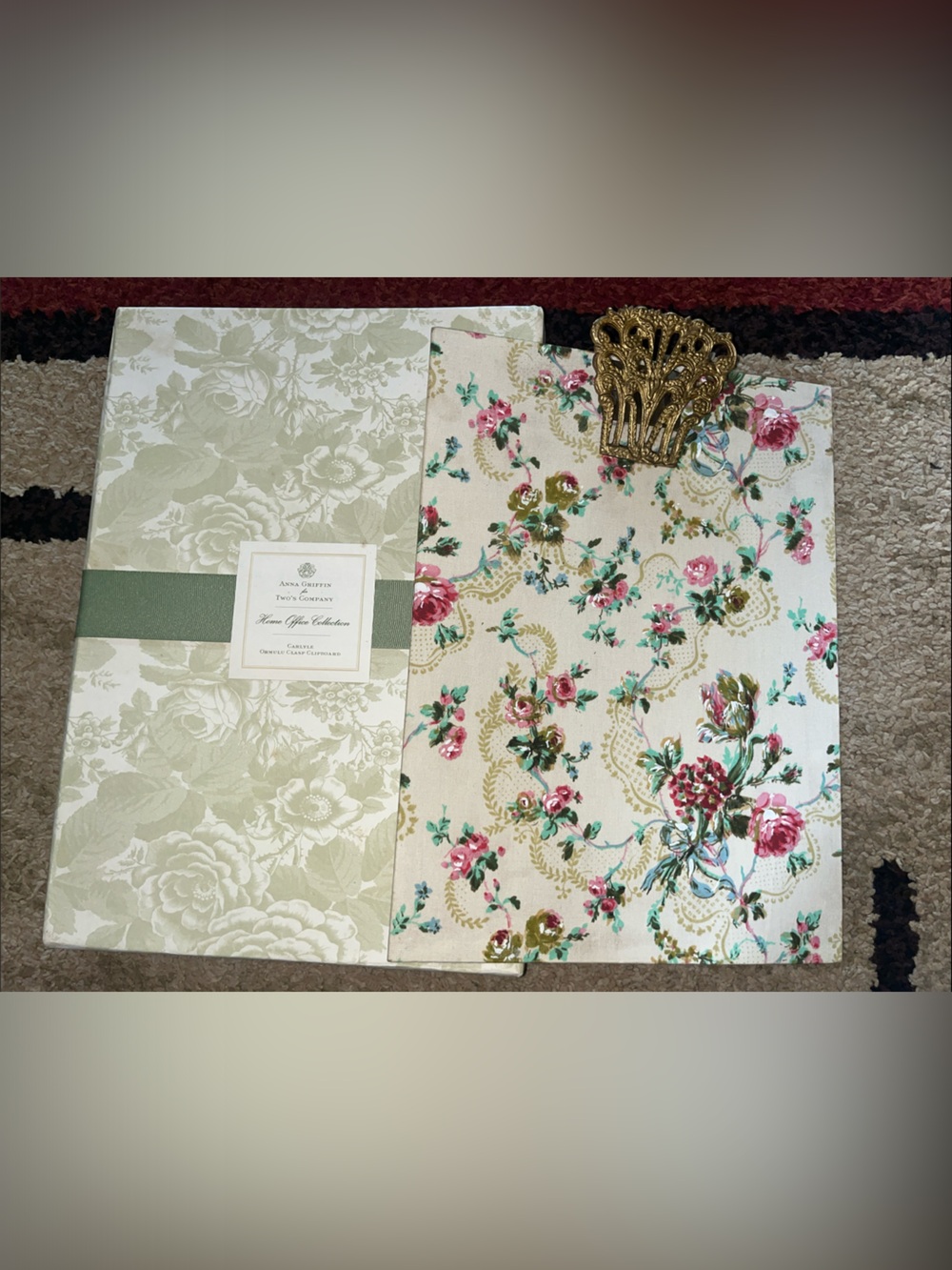Anna Griffin for Two’s Company Vintage Carlyle Ormulu Clasp Clipboard